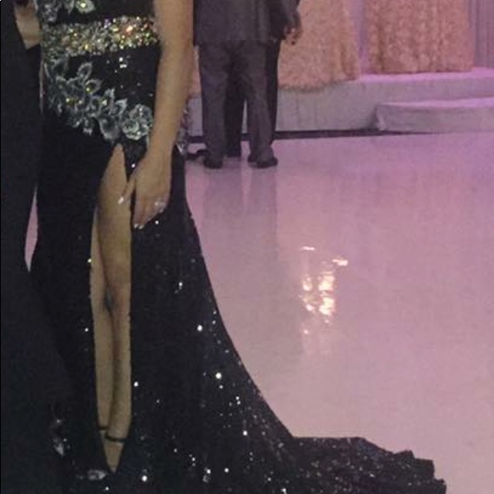 Black sequin dress